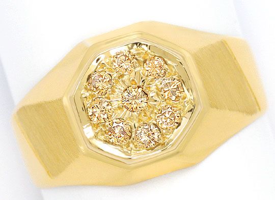 Foto 2 - Dekorativer Diamanten-Ring 0,26ct Cognac Brillanten 18K, S3074